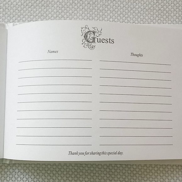 Wedding guest book. 9.75 inches by 6.5 inches - Picture 7 of 7